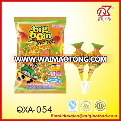 25g Twist Lollipop With Bubble Gum